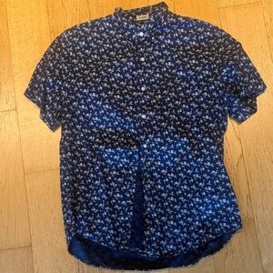 J. Crew Blue Floral Casual Shirt